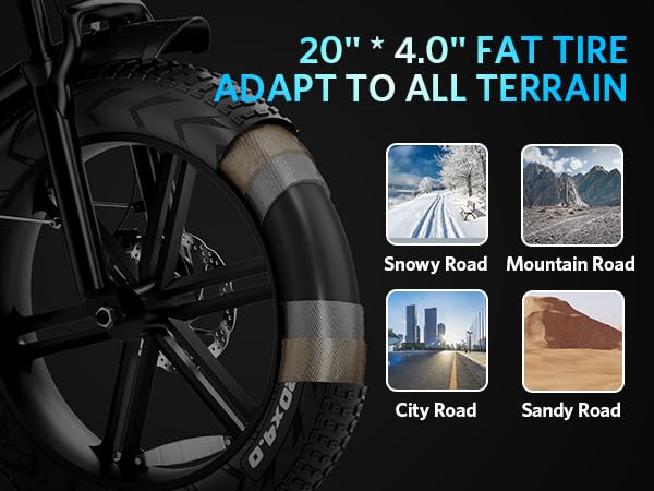 Electric Bike for Adults, 500W Motor, Removable Battery, Fat Tire, 7-Speed B59635