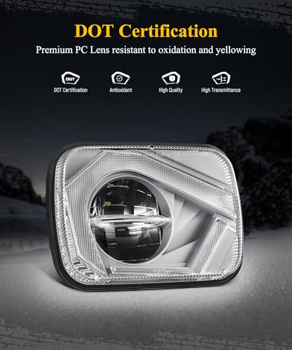 LED Headlights 7x6 5x7 Sealed Beam with DRL and Turn Signal G192