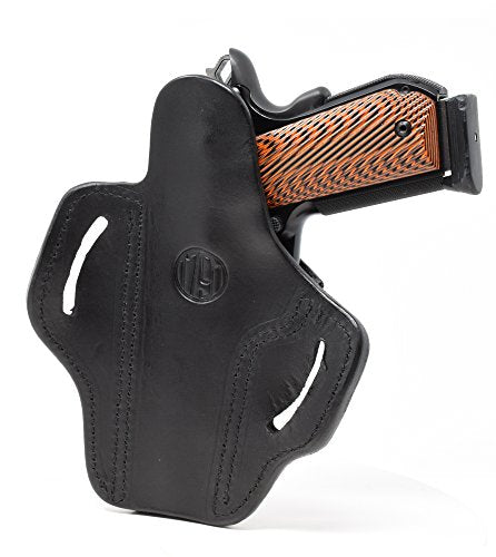 1911 Leather Holster, Right Hand OWB for Belts, Fits 4" and 5" Barrels A430130