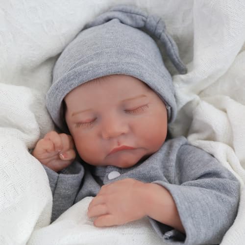 18 Inch Realistic Reborn Baby Doll with Vinyl Body and Accessories Q173