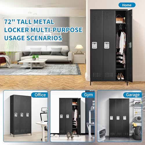 Metal Lockers with Shelves 72" H for Employees C448234