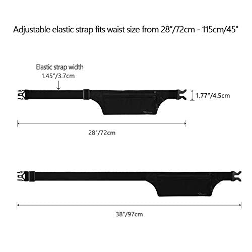 Slim RFID Blocking Travel Money Belt with Adjustable Strap V5138