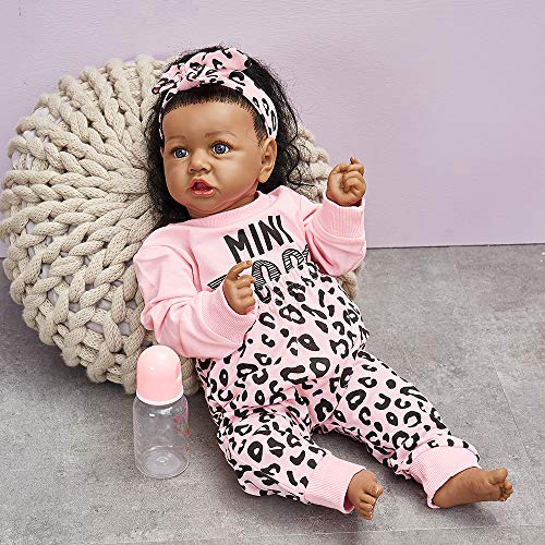 22.8 Inch Realistic African American Baby Doll with Soft Body K201