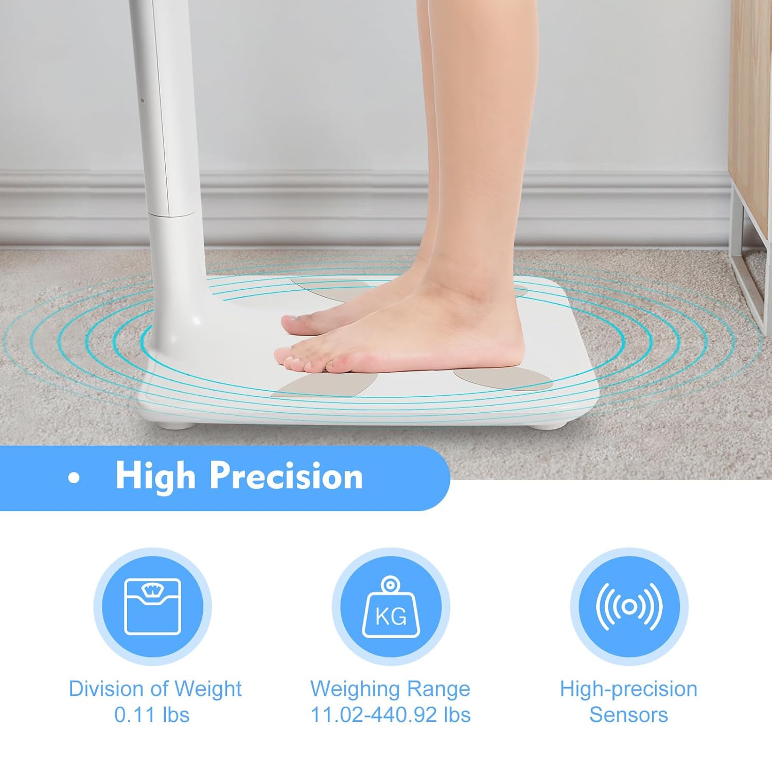 Medical Digital Scale for Body Weight and Height with BMI Display Q986804