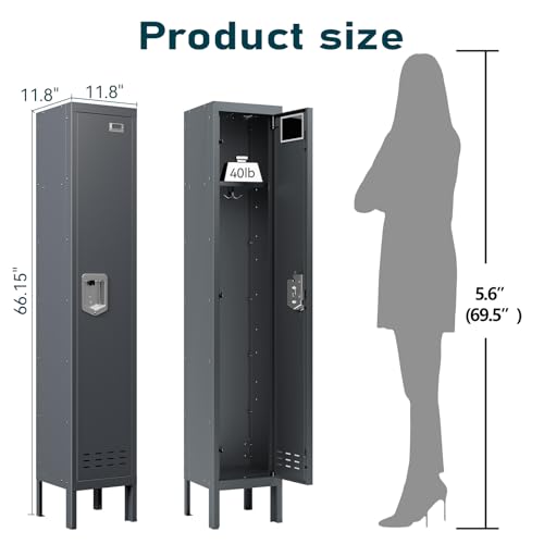 Metal Cabinet with Lockable Door for Office, Gym, School, Home A290