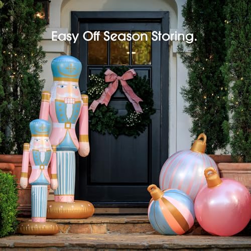 Giant Inflatable Pink Nutcracker Christmas Decor, Indoor/Outdoor F1618