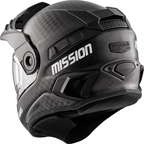 Carbon Solid Full Face Helmet with Double Shield J385494