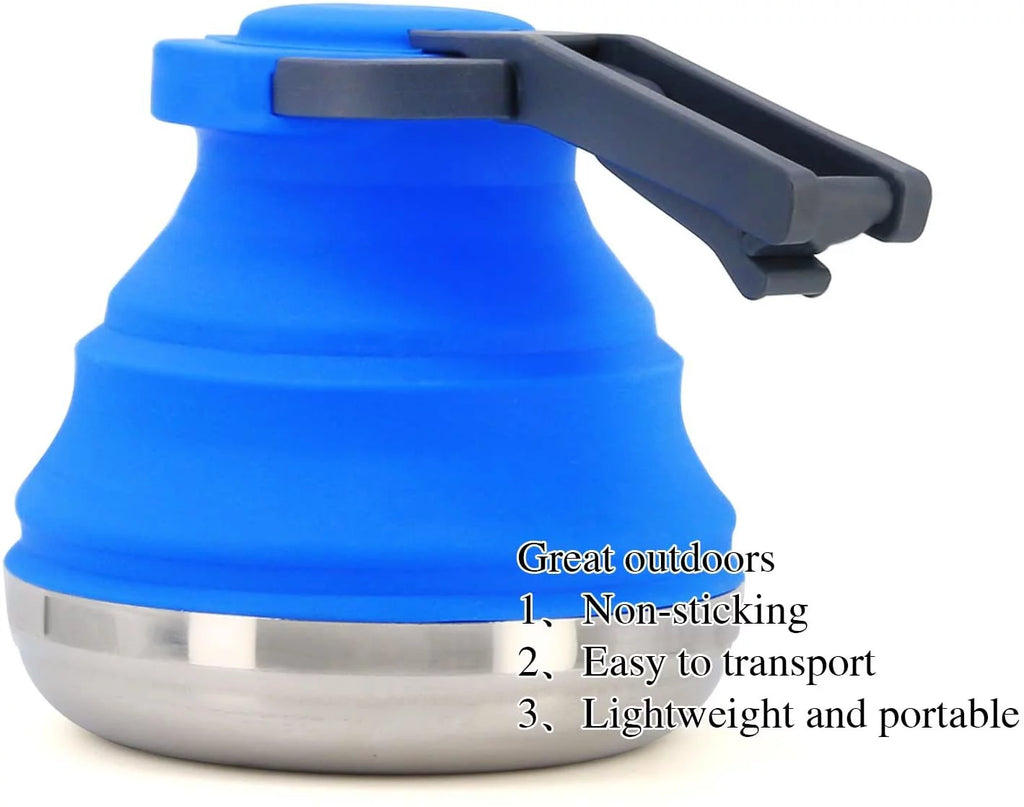 Collapsible Camping Kettle for Hiking Travel, 42 oz, Blue K41150