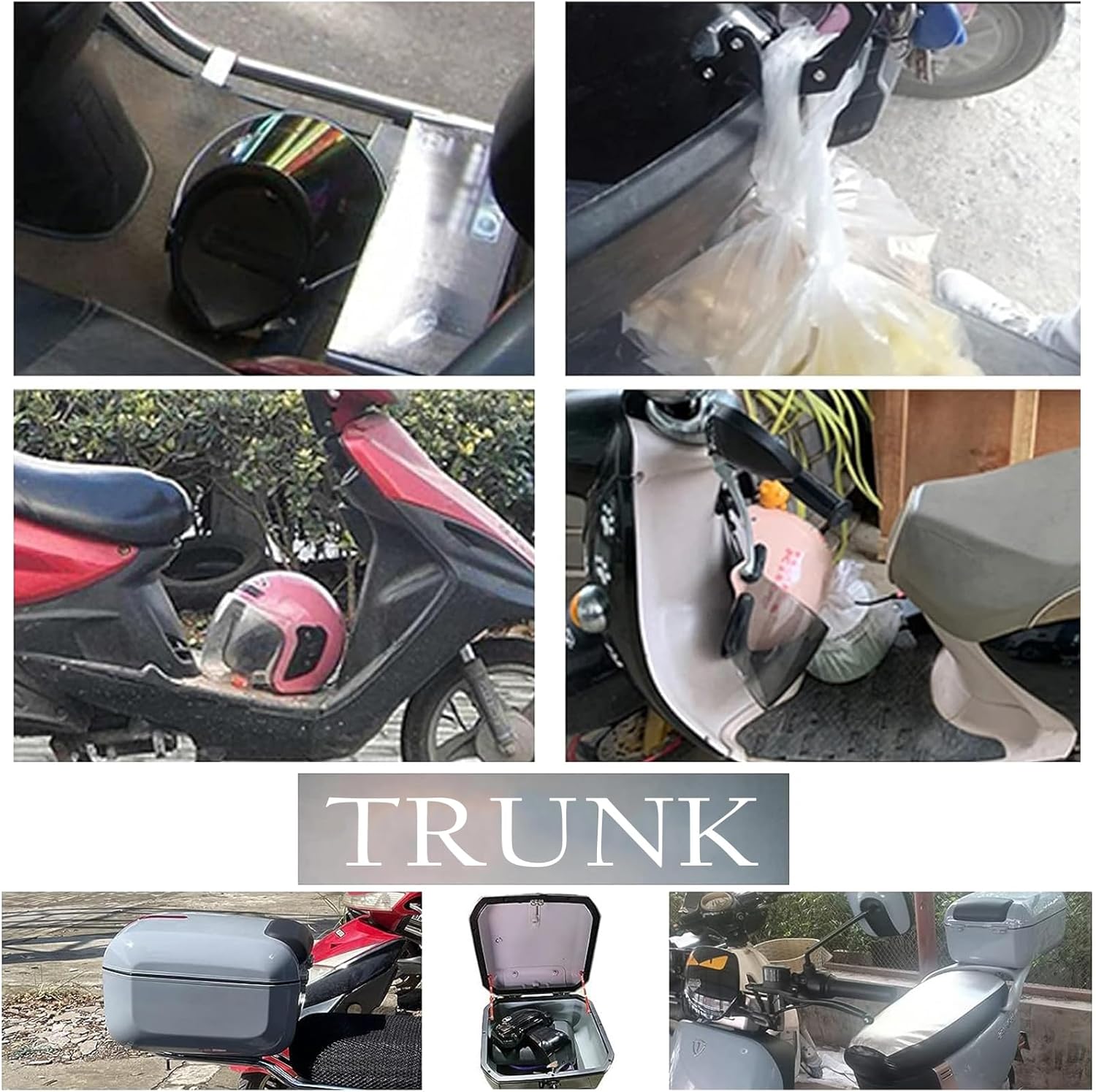 Motorcycle Top Box Tail Trunk Luggage Case, 28L, Helmet Storage, Blue R43688