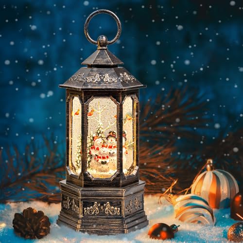 Nutcracker Snow Globe Lantern with Music and Timer Z50315