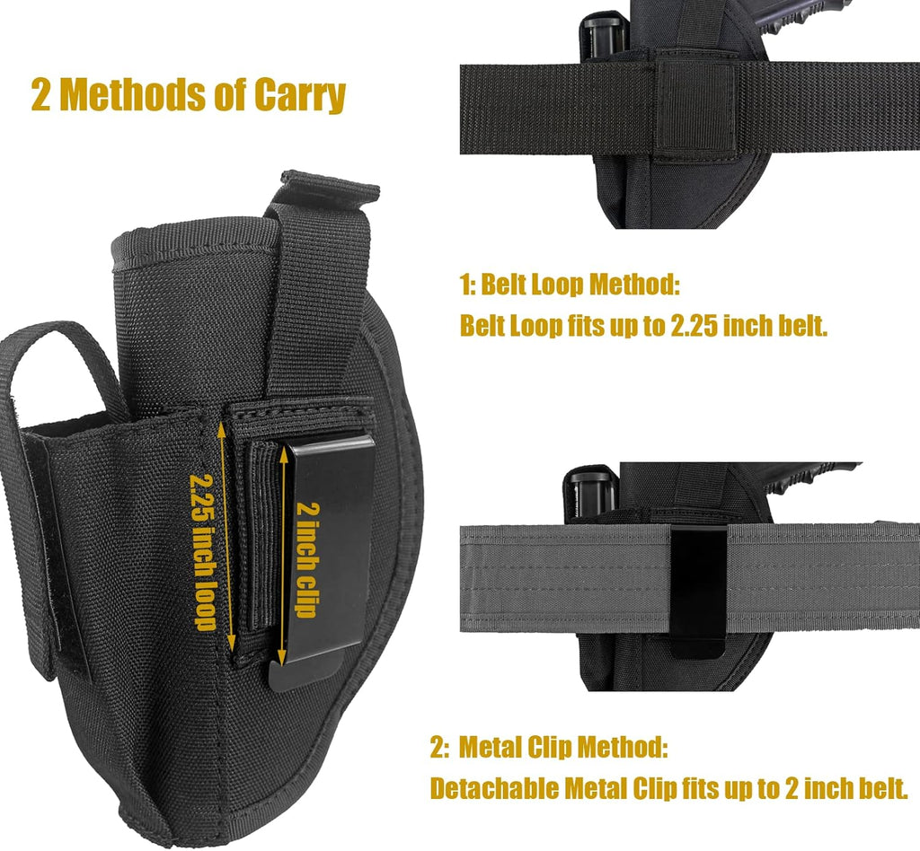 Tactical Belt Holster with Mag Pouch and Metal Clip F763