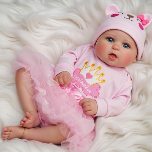 20-Inch Realistic Newborn Baby Doll Soft Cloth Body for Kids Age 3+ R6060