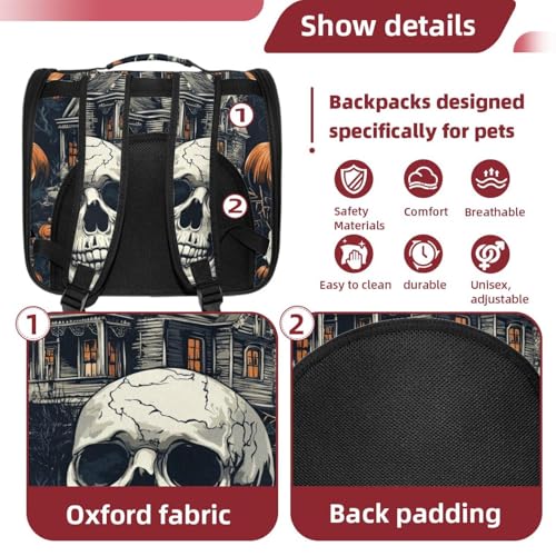 Halloween Cat Backpack Carrier, Breathable Bubble Pet Backpack R5452
