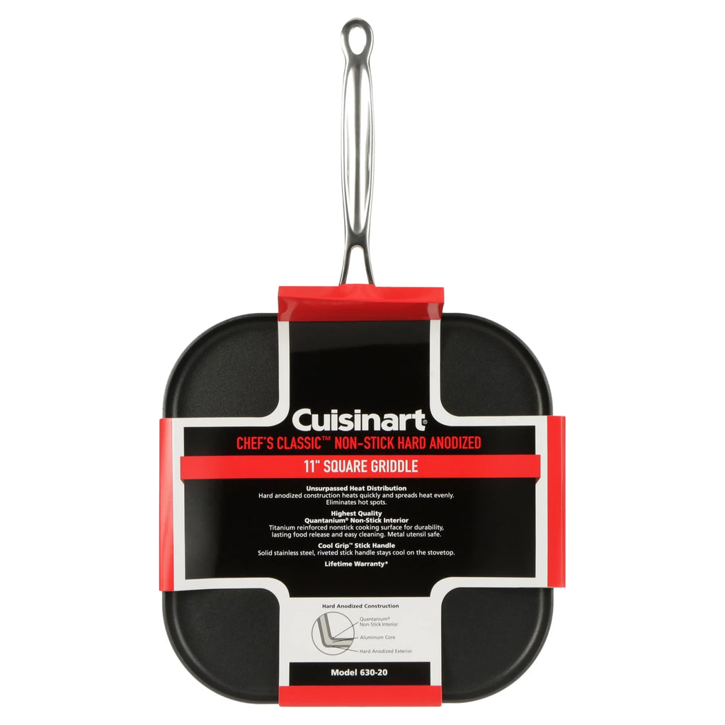 Non-Stick Hard Anodized 11" Square Griddle O176