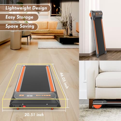 Under Desk Treadmill Walking Pad with LED Display for Home Office Y38532