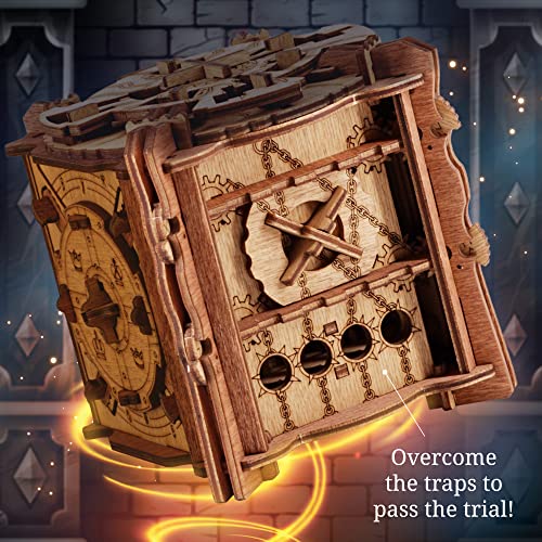 Escape Room Puzzle Box - 3D Wooden Brain Teaser for Adults Y5990