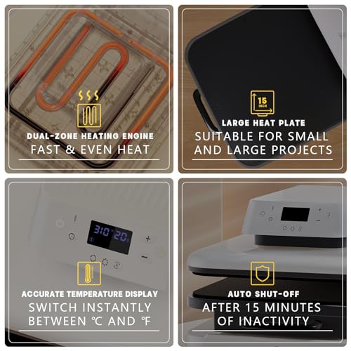 Auto Heat Press Machine for T Shirts 15x15 with Auto Release S5001
