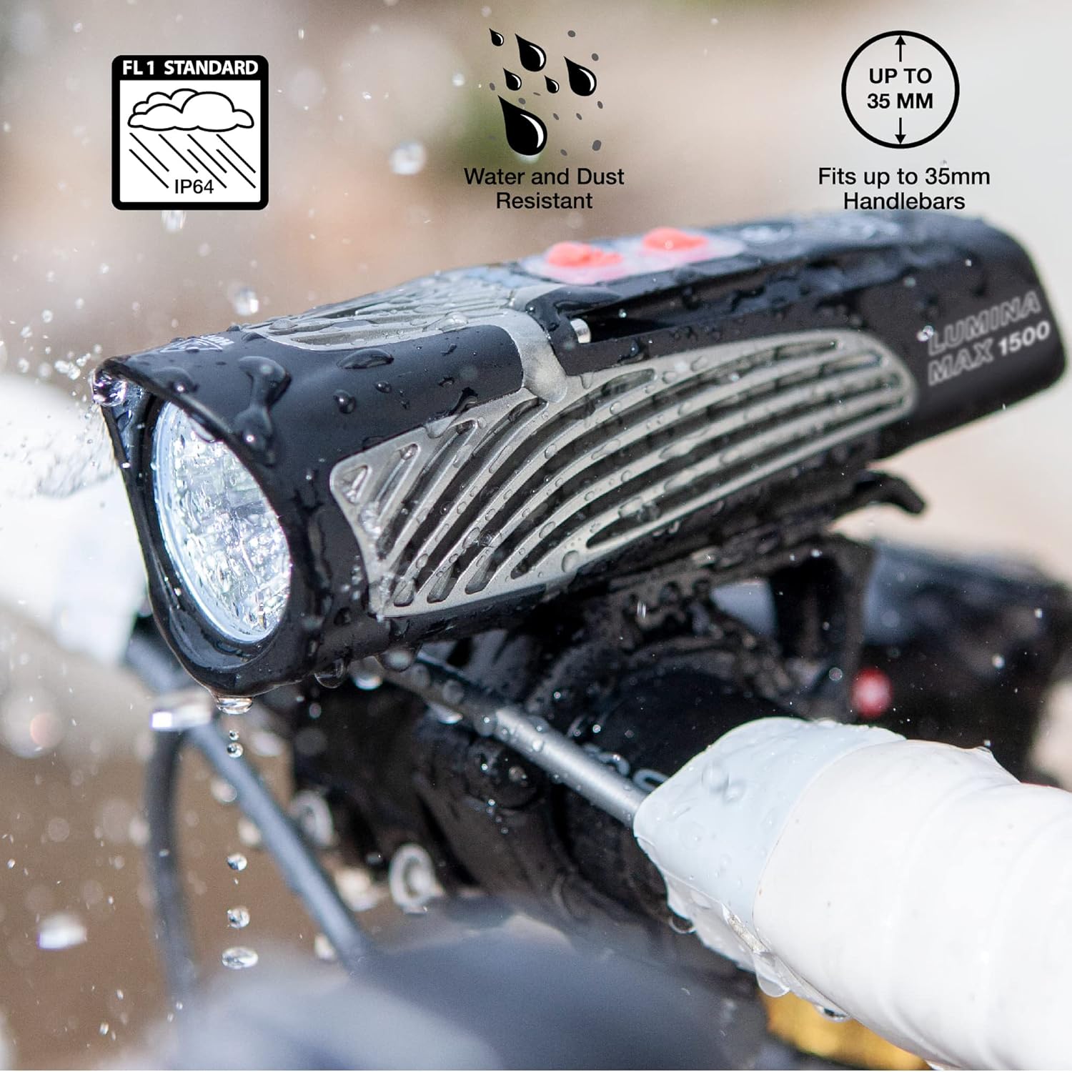 Rechargeable 1500 Lumen Bike Front Headlight for MTB Road Commuter I71226