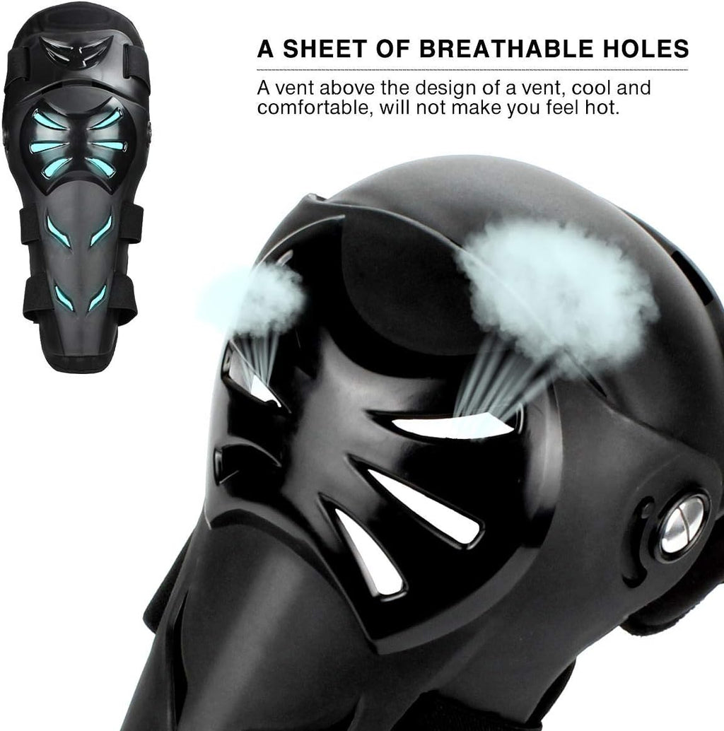 Motorcycle Protective Jacket and Knee Pads Guard Gear, Black Adjustable U324606