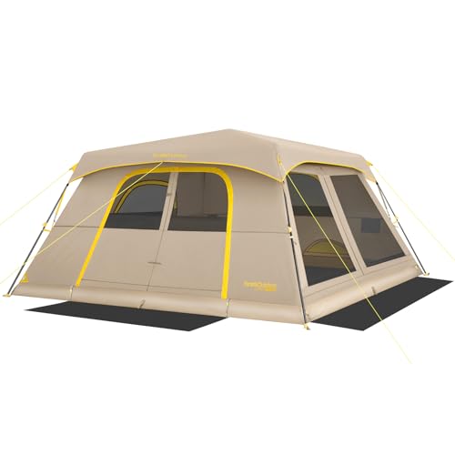 10 Person Instant Cabin Tent, Lightweight with Carry Bag for Camping & Hiking X185