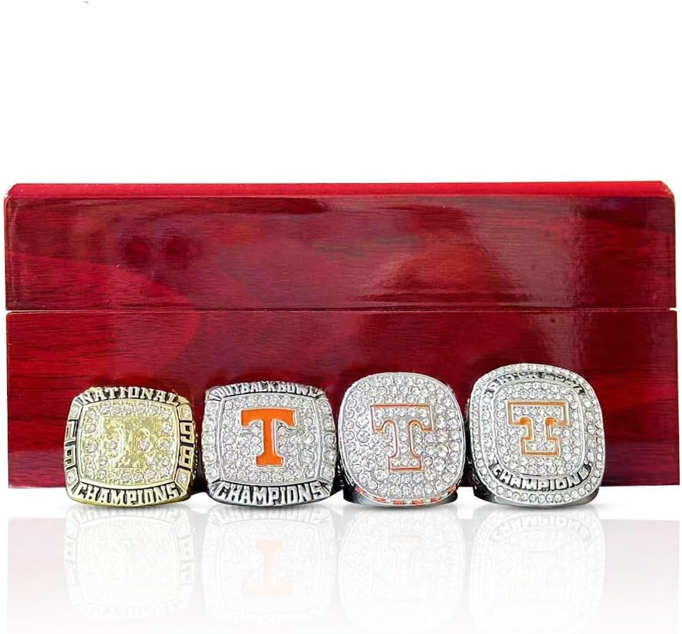 Tennessee Football National Championship Ring Set with Sandalwood Box J410153