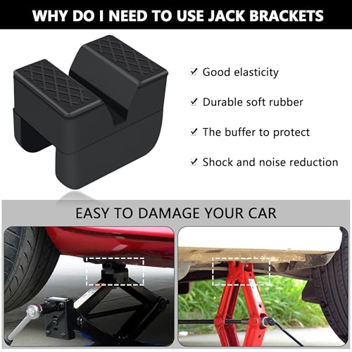 Slotted Rubber Jack Stand Pads for Car, Truck, SUV, RV, Van H3207