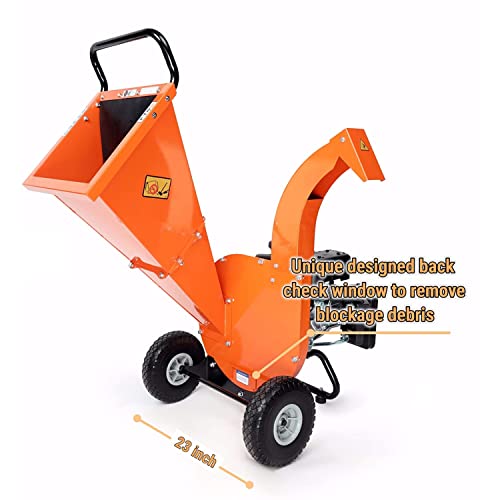 Wood Chipper Shredder Mulcher 7 HP 212cc Gas Powered 3 Inch Capacity E47717