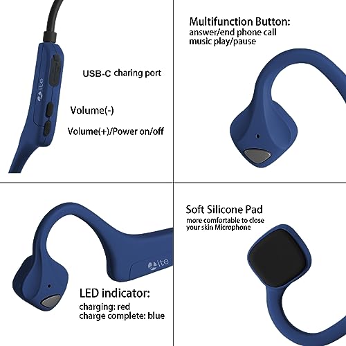 Bone Conduction Wireless Sport Headphones with Noise-Canceling Mics E40369