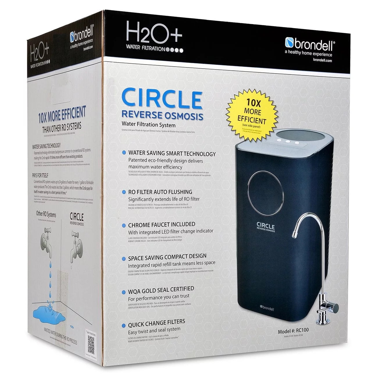 Reverse Osmosis Water Filtration System, 4 Stage, LED Faucet R7599