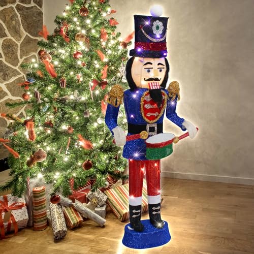 Lighted Blue Nutcracker Soldier Christmas Decoration for Indoor Outdoor D29664