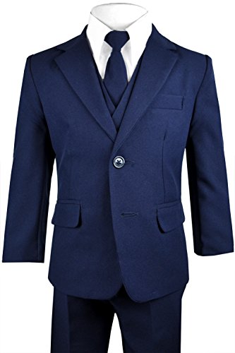 Boys Solid Suit and Tie Formal Outfit S2062