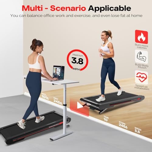 Walking Vibration Pad with APP, 3 in 1 Under Desk Treadmill, Low Noise with Remote Control K2989