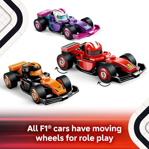 F1 Collectible Race Cars, 6 Pack Building Set for Kids Ages 6+ E2838