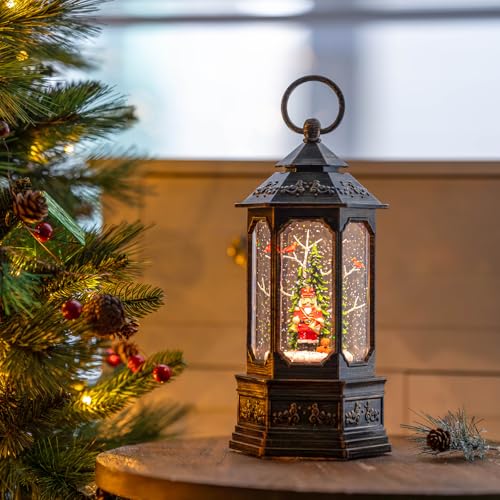 Nutcracker Snow Globe Lantern with Music and Timer Z50315