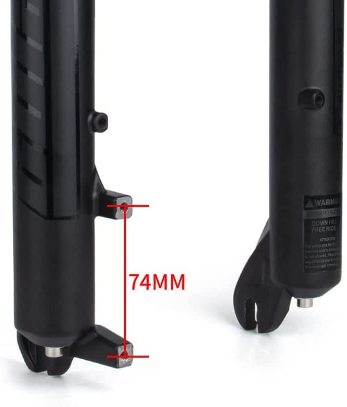 Snow Bike Fat Fork 1-1/8" Mountain Air Suspension Fork 160mm Travel QR E-Bike Front Fork 26x4.0 Disc Brake Z677469
