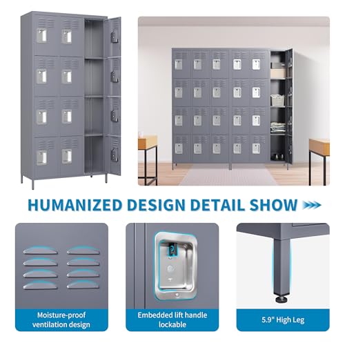 Metal Lockers with Shelves 72" H for Employees C448234