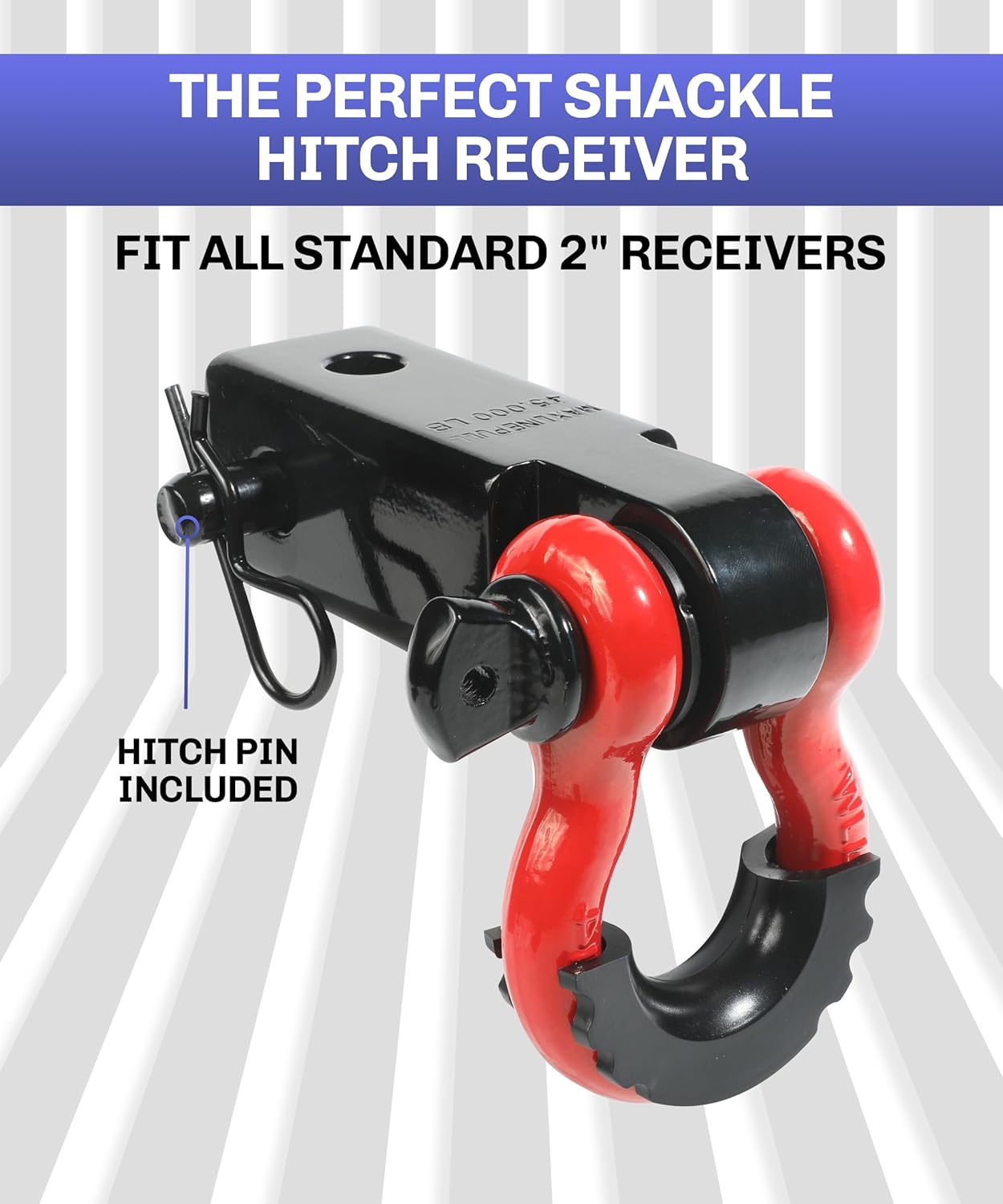 Tow Hitch Receiver 2" with Shackle and Screw Pin U144209