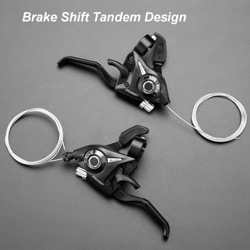 3x7 Speed Mountain Bike Gear Shift Brake Lever Set with Derailleur and Digital Gear Dial Y50093