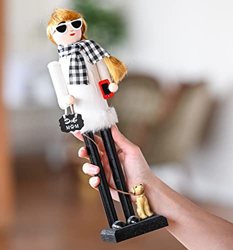 Christmas Dog Mom Nutcracker Wooden Figure 15 Inch I150