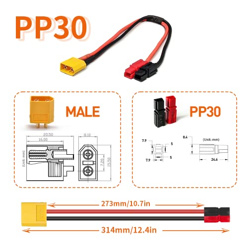 Electric Bike Battery Cable Adapter with XT60 Connector A289