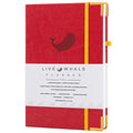 Live Whale A5 Undated Weekly Planner, 12 Month Full Focus Weekly Planner/Monthly Productivity Journal for Habit Tracking, Wellness, and Gratitude Journaling. Purple-Grey Planner