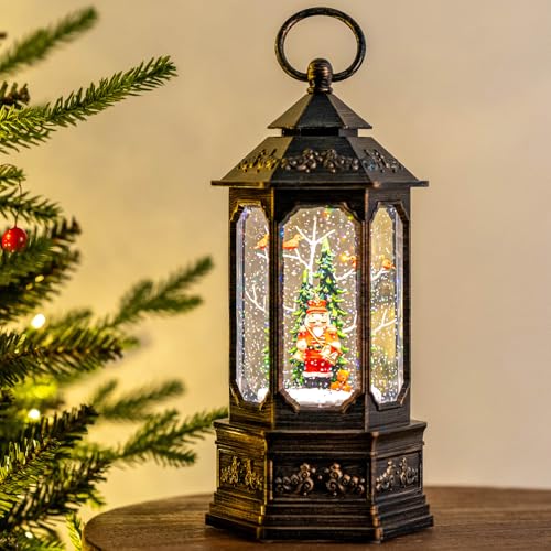 Nutcracker Snow Globe Lantern with Music and Timer Z50315