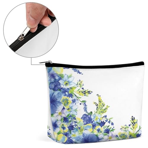 Cosmetic Bags for Women PU Leather Makeup Pouch with Zipper I458283