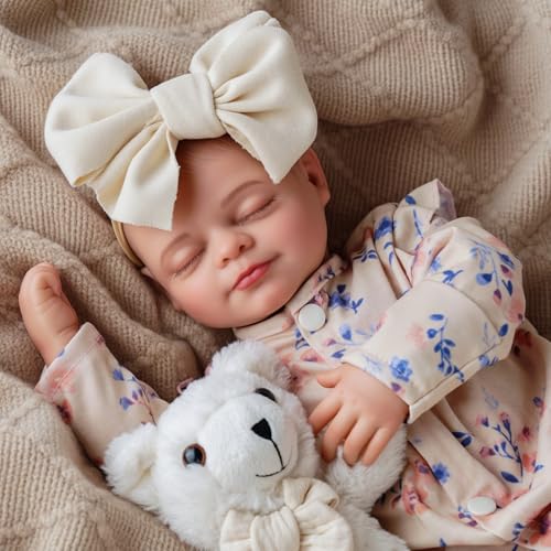 Silicone Reborn Baby Doll 17 Inch Realistic Newborn Vinyl Girl with Gift Box I275733
