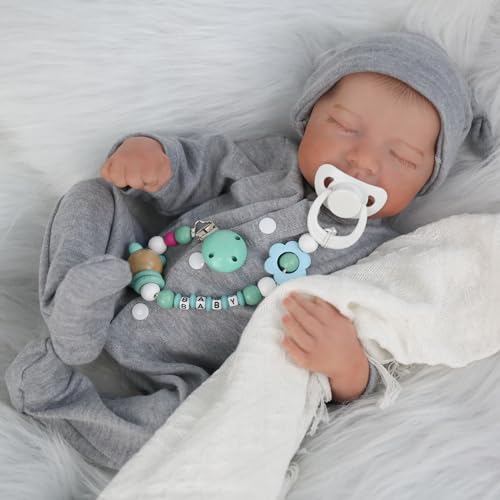 18 Inch Realistic Reborn Baby Doll with Vinyl Body and Accessories Q173