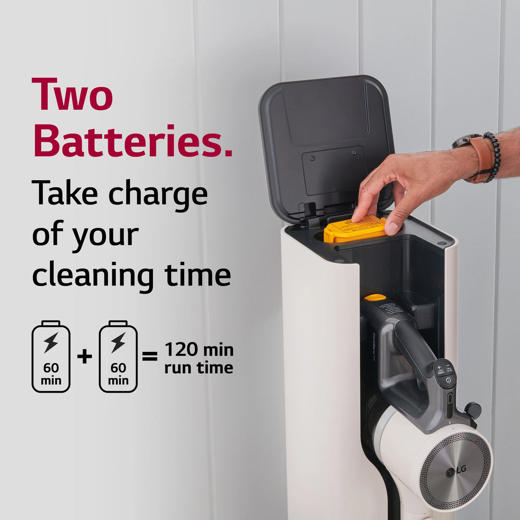Cordless Stick Vacuum with Auto Empty, Sand Beige P10624