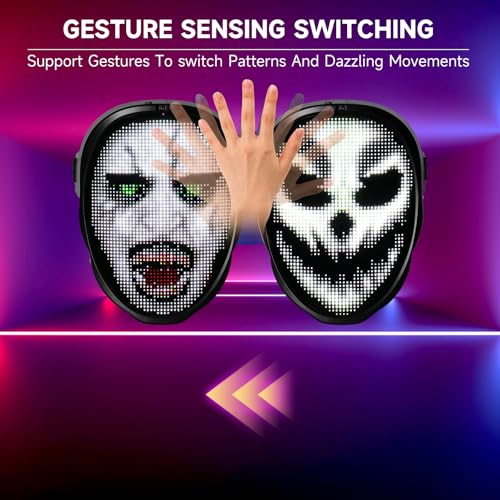LED Mask with App Control for Halloween Costume G8629