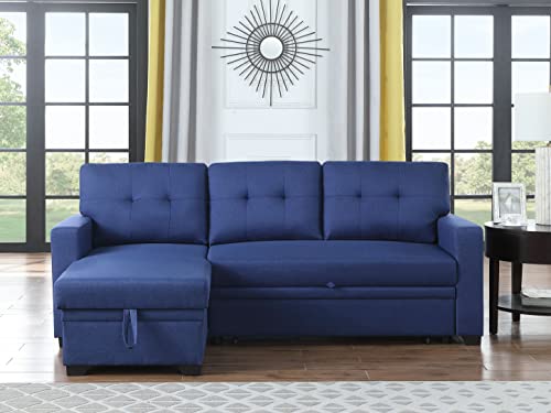 4-in-1 Convertible L Shaped Couch with Pull Out Bed and Storage Z983