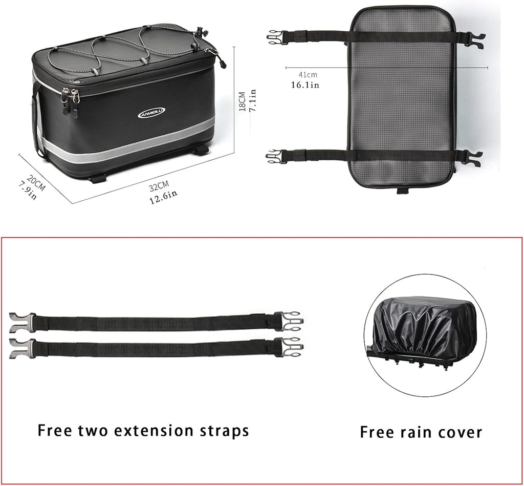 Bike Rear Rack Bag Waterproof 12 Liter O336405