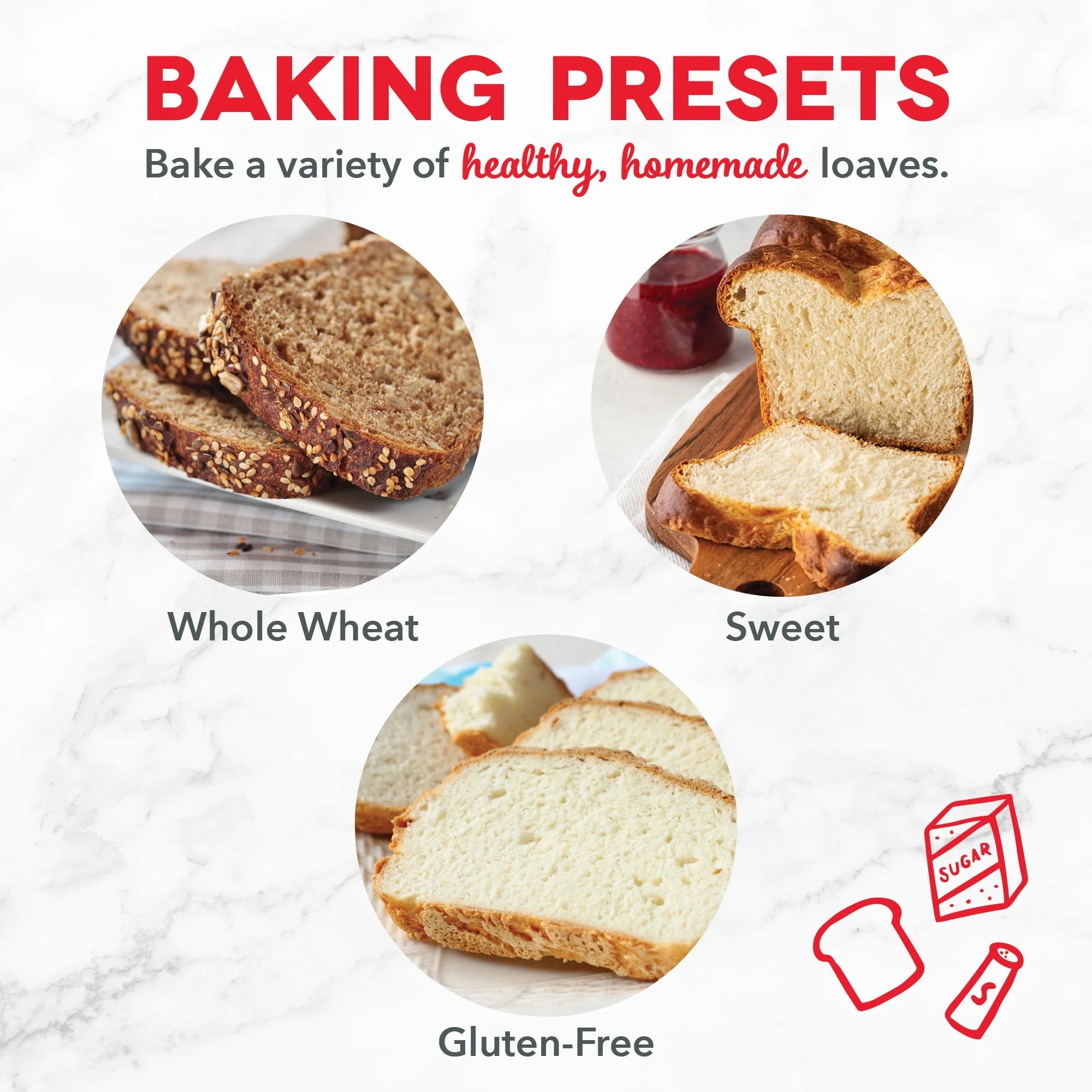 Stainless Steel Bread Maker, 1.5lb Loaf, 12 Settings A945630